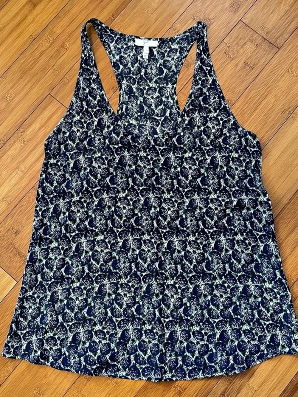 Joie Silk Floral Tank Top in Blue & Green Size Small